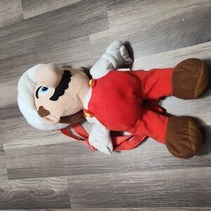 Mario Backpack Super Mario Nintendo Plush Zipper White Hat Shirt Red Pants Rare
